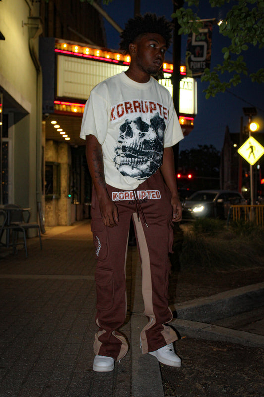 Brown Flared Cargos